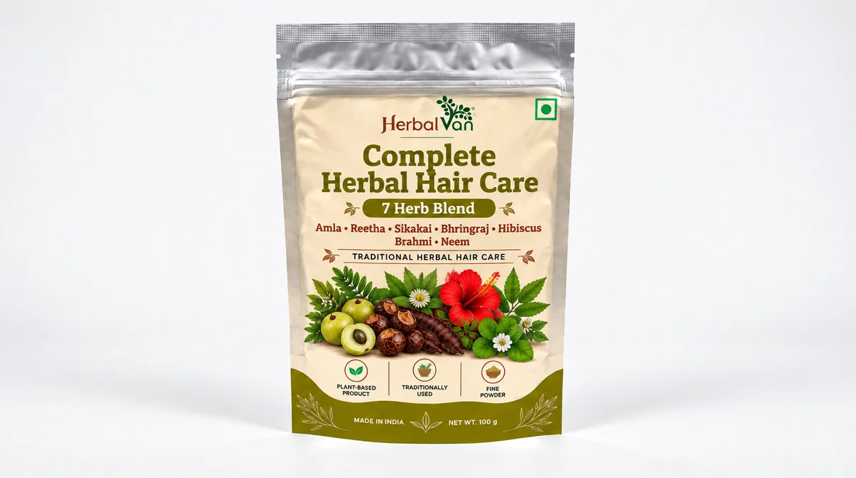 HerbalVan Complete Herbal Hair Care – 7 Herb Blend